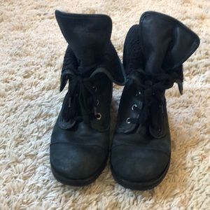 Topshop black combat boots